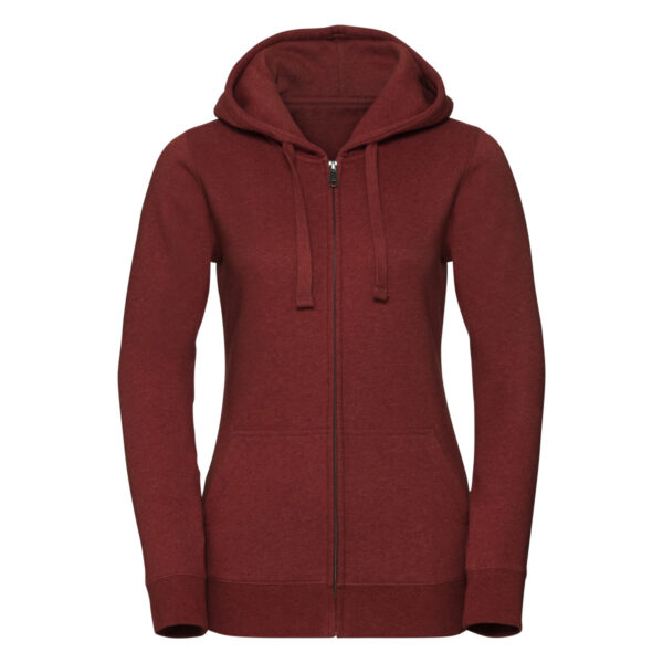 Russell Ladies' Authentic Melange Zipped Hood Sweat - Image 2